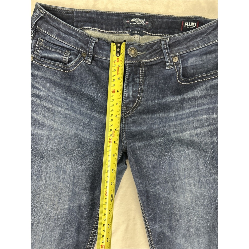 Silver Suki Womens High Slim Boot Jeans 31x31 Actual 30x29 Blue Denim - Picture 6 of 9